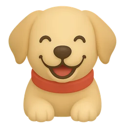 Illustration of a happy, relaxed dog