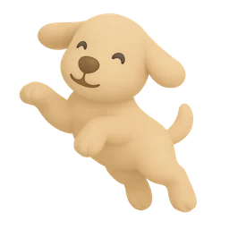 Illustration of a dog jumping