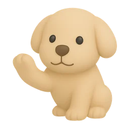 Illustration of a dog raising a paw