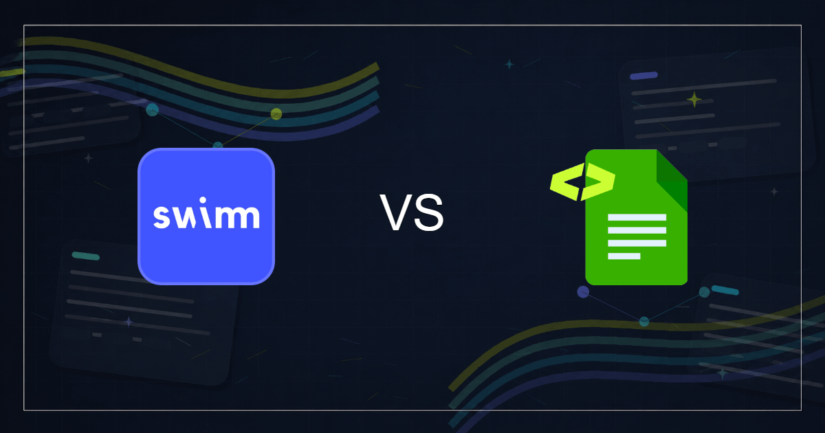 Swimm.io vs DocuWriter