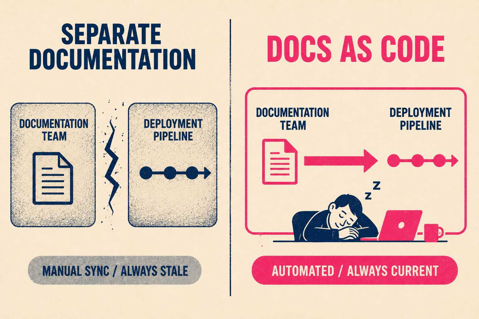 Before and after: disconnected documentation versus integrated automated system