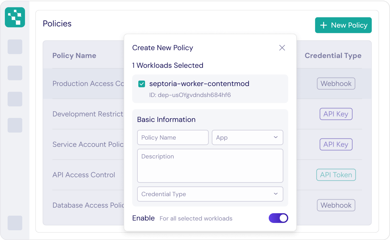New Policy Product Screen