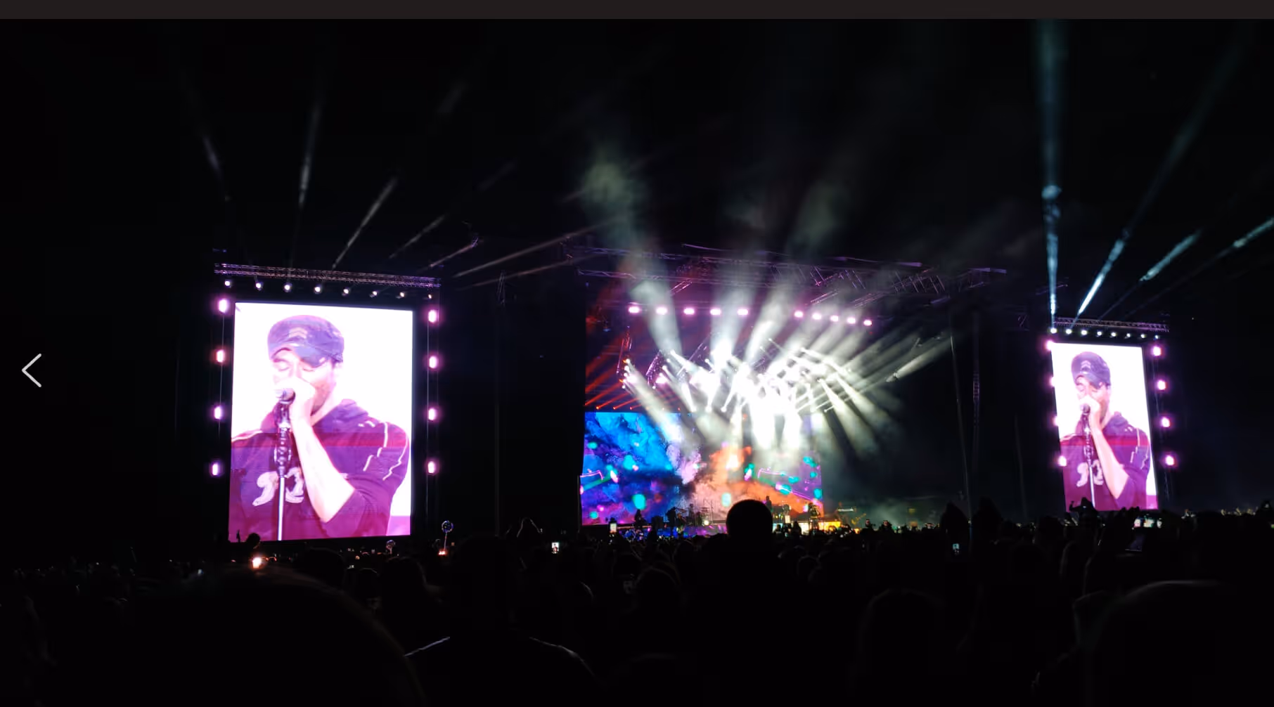 Audience enjoying live performance on stadium stage