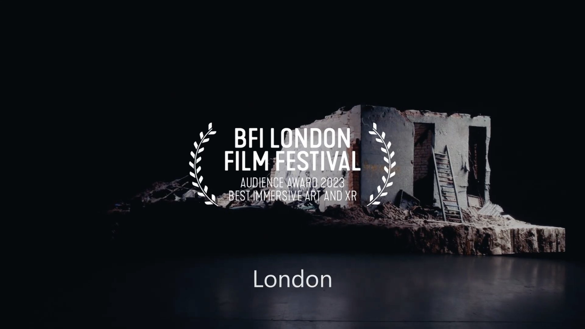3D-scanned ruined house with the BFI London Film Festival Audience Award laurel