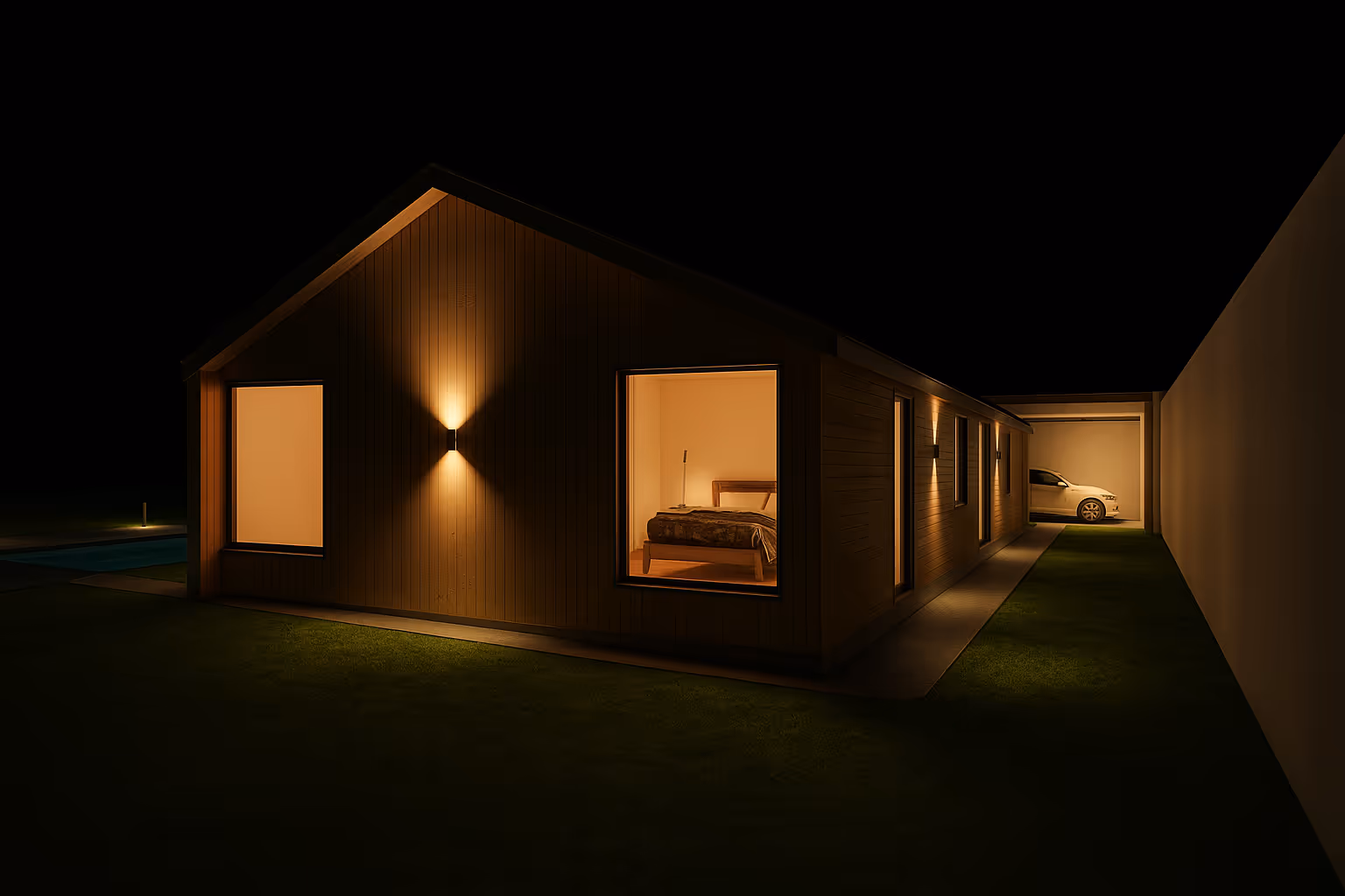 3d render with light from Ledforliving