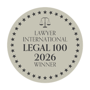 Lawyer International award logo for 2026