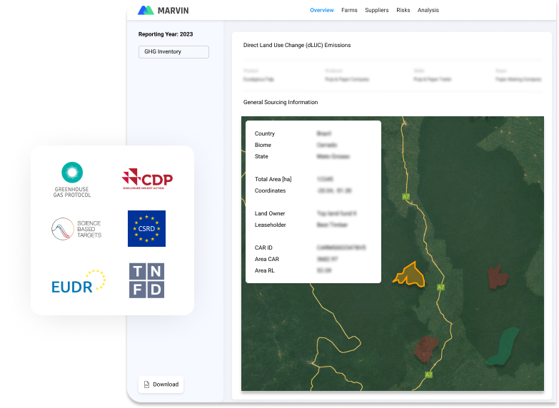 Screenshot of the marvin platform in action
