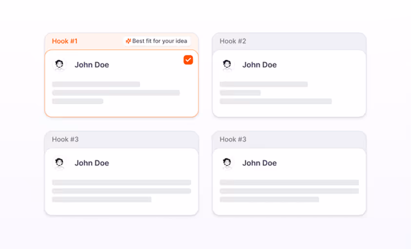 Select your desired hook in Brewbrand.ai