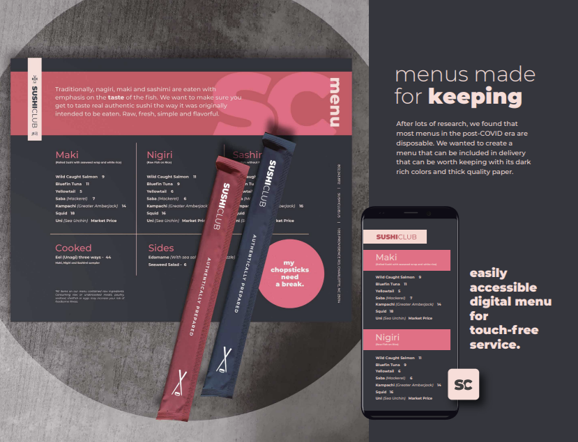 sushi club bränding