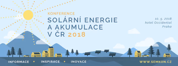 Banner – Konference Solární energie a akumulace v ČR 2018.