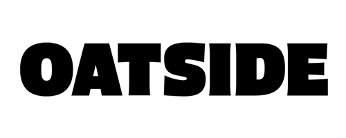 Oatside wordmark logo in bold black letters on white background.