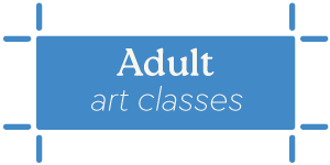 Blue rectangular button with white text reading 'Adult art classes'.