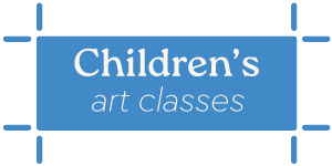 Blue rectangular button with white text reading 'Children's art classes'.
