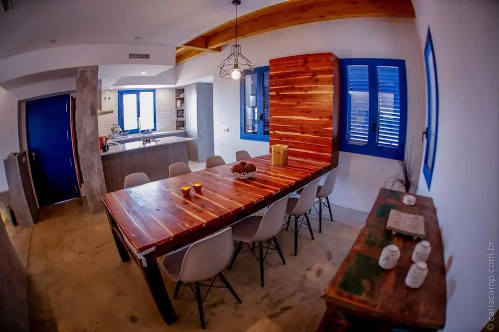 Comedor amplio y luminoso en una vivienda en Formentera