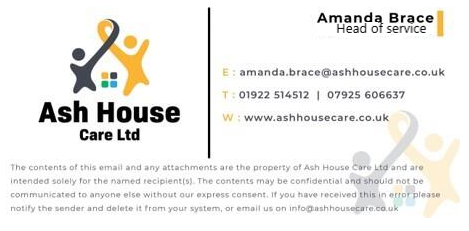 Amanda Brace-Ash House Care Ltd-Sutton Coldfield Training