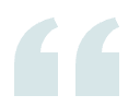 Light blue quotation mark symbol on a white background.
