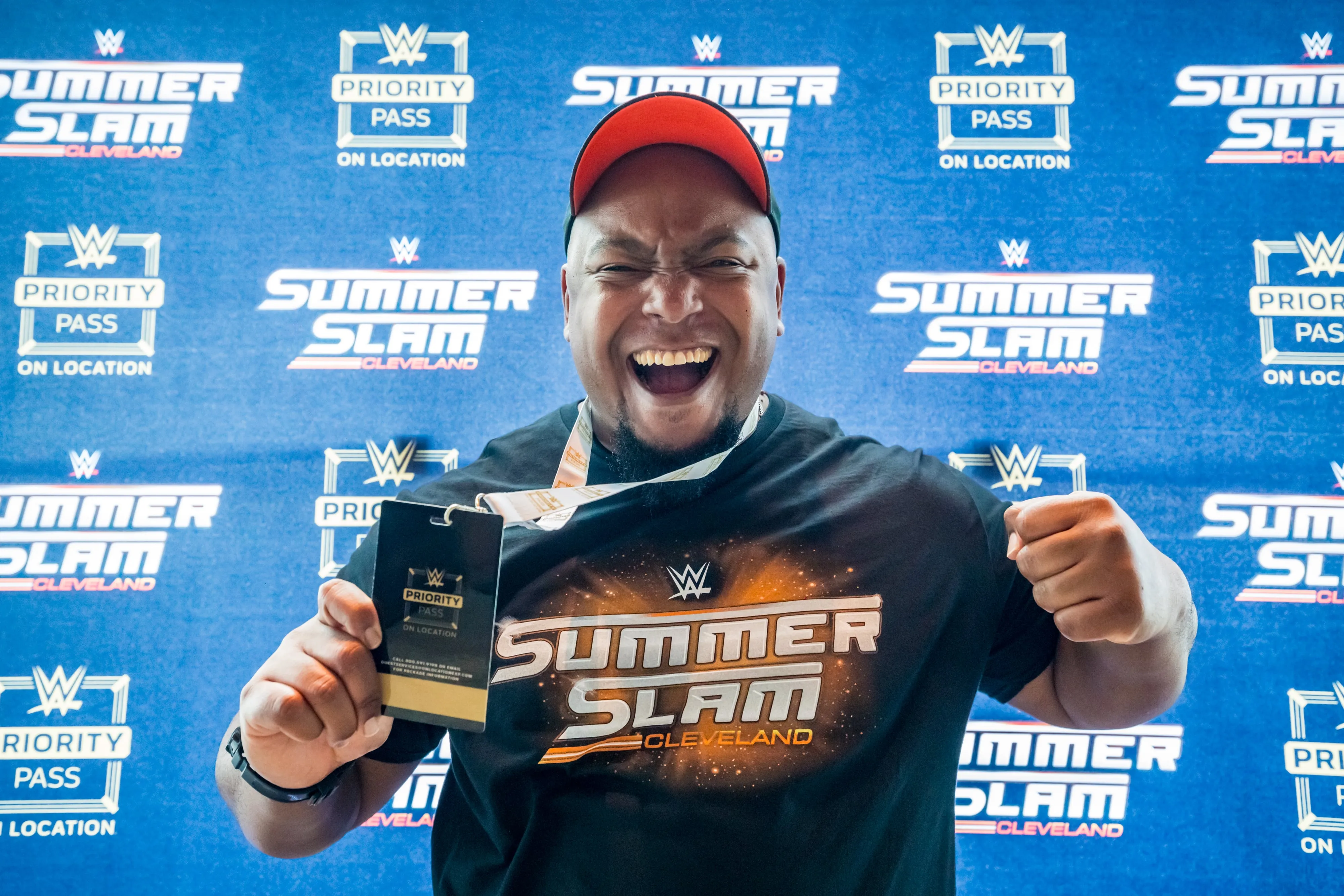 Fan holding summer slam pass!
