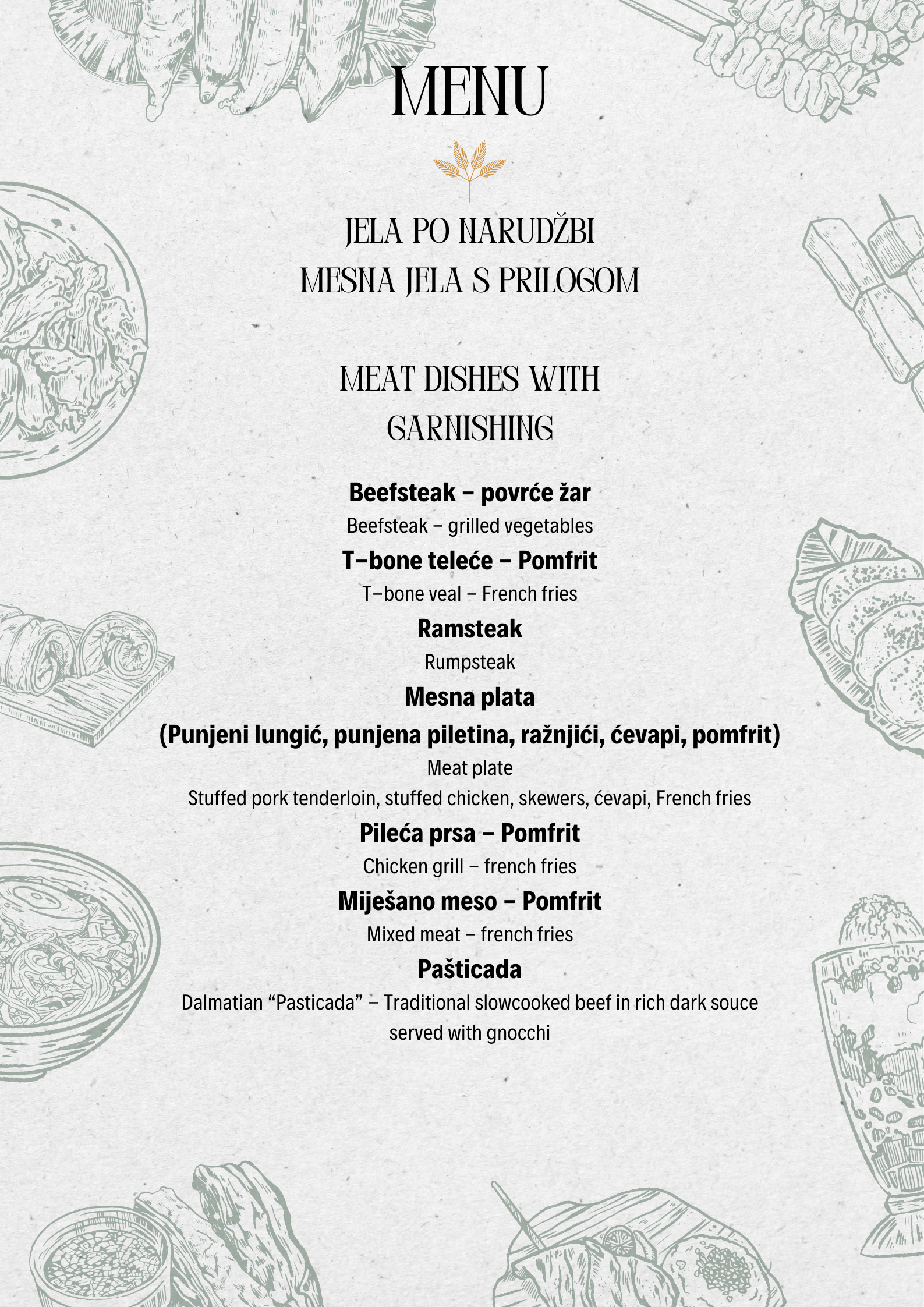 Mesna jela s prilogom