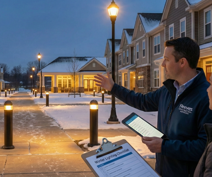Stop scattered work orders. Use this HOA winter lighting checklist to cut costs, prevent trip hazards, and reduce complaints this season.