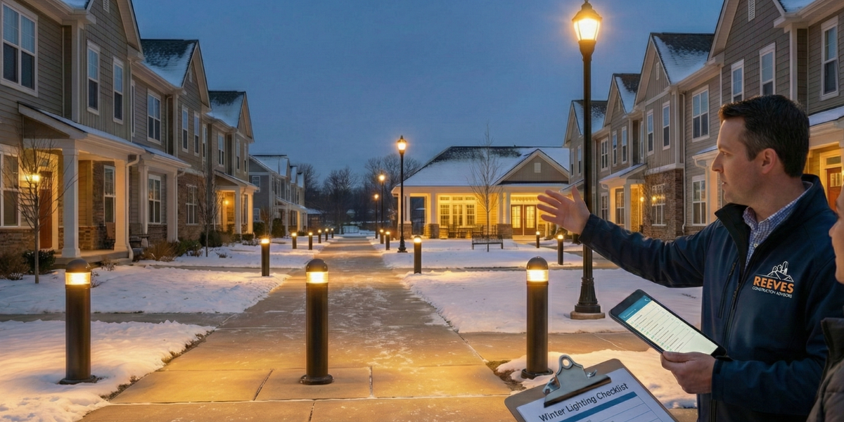 Stop scattered work orders. Use this HOA winter lighting checklist to cut costs, prevent trip hazards, and reduce complaints this season.