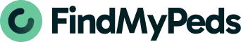 FindMyPeds logo with a green circular icon featuring a stylized letter C.