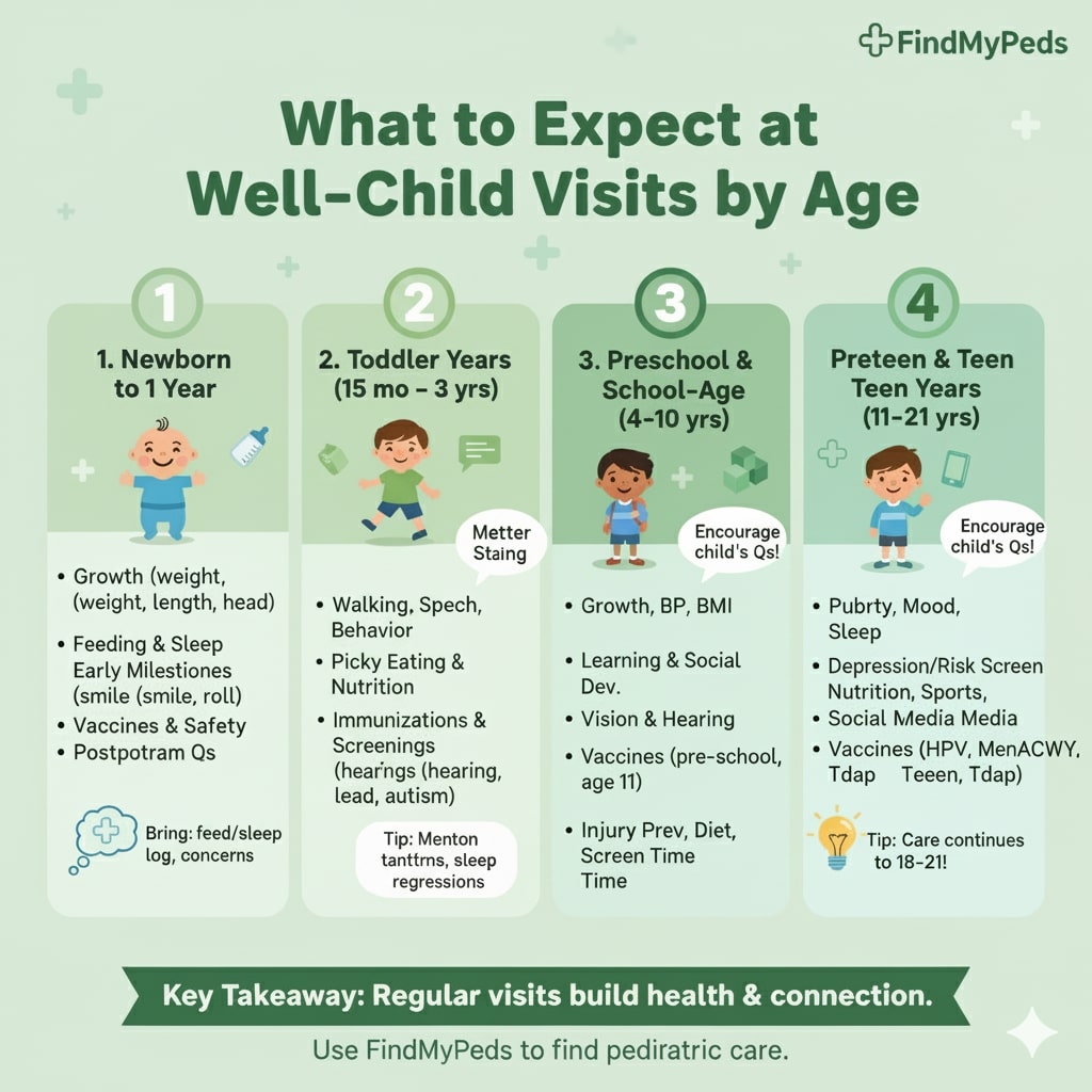Well-child visit infographic