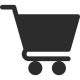 cart icon, png, black