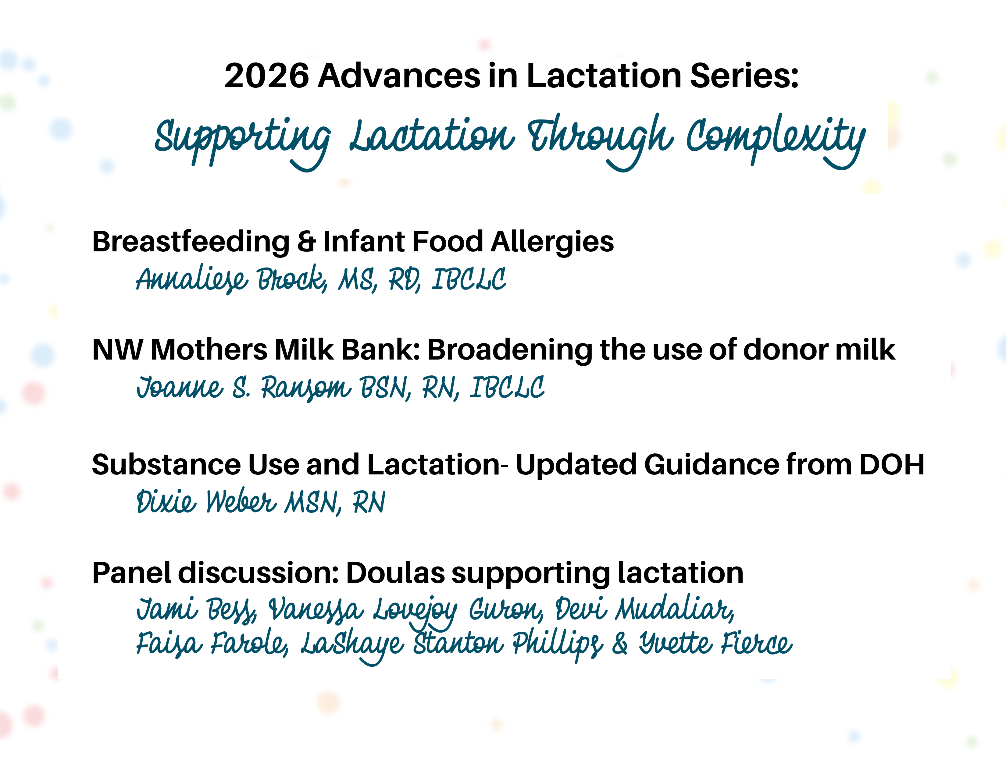 2026 Advances in Lactation Series now available on demand