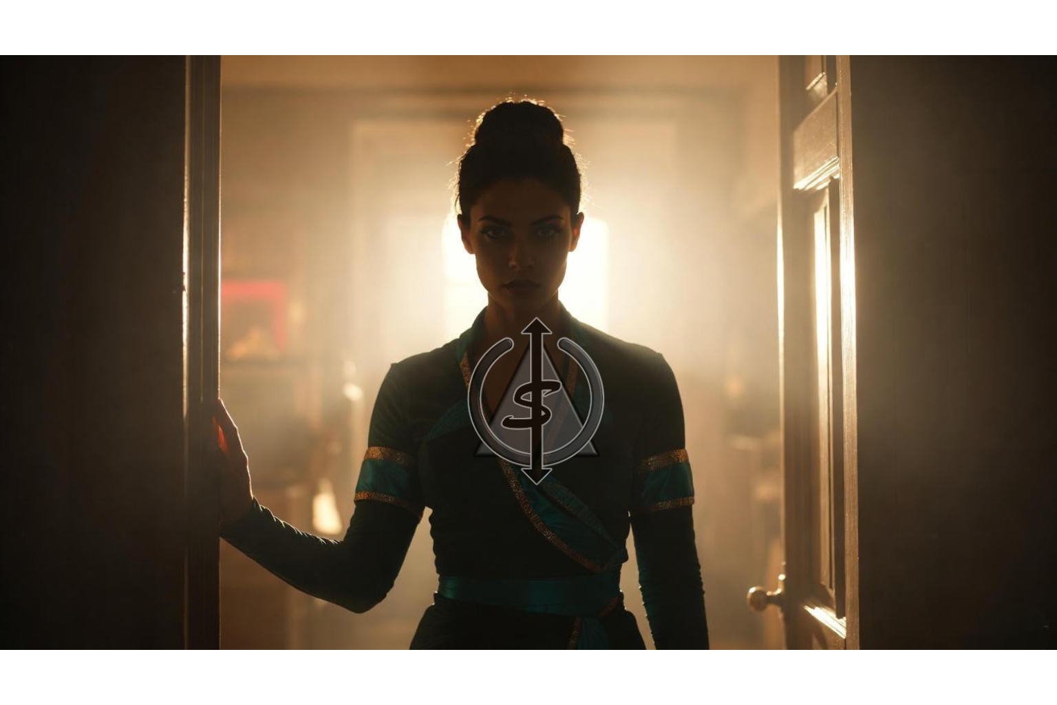 Person standing in a softly lit doorway with calm, confident posture, symbolizing higher standards and choosing who gets access.