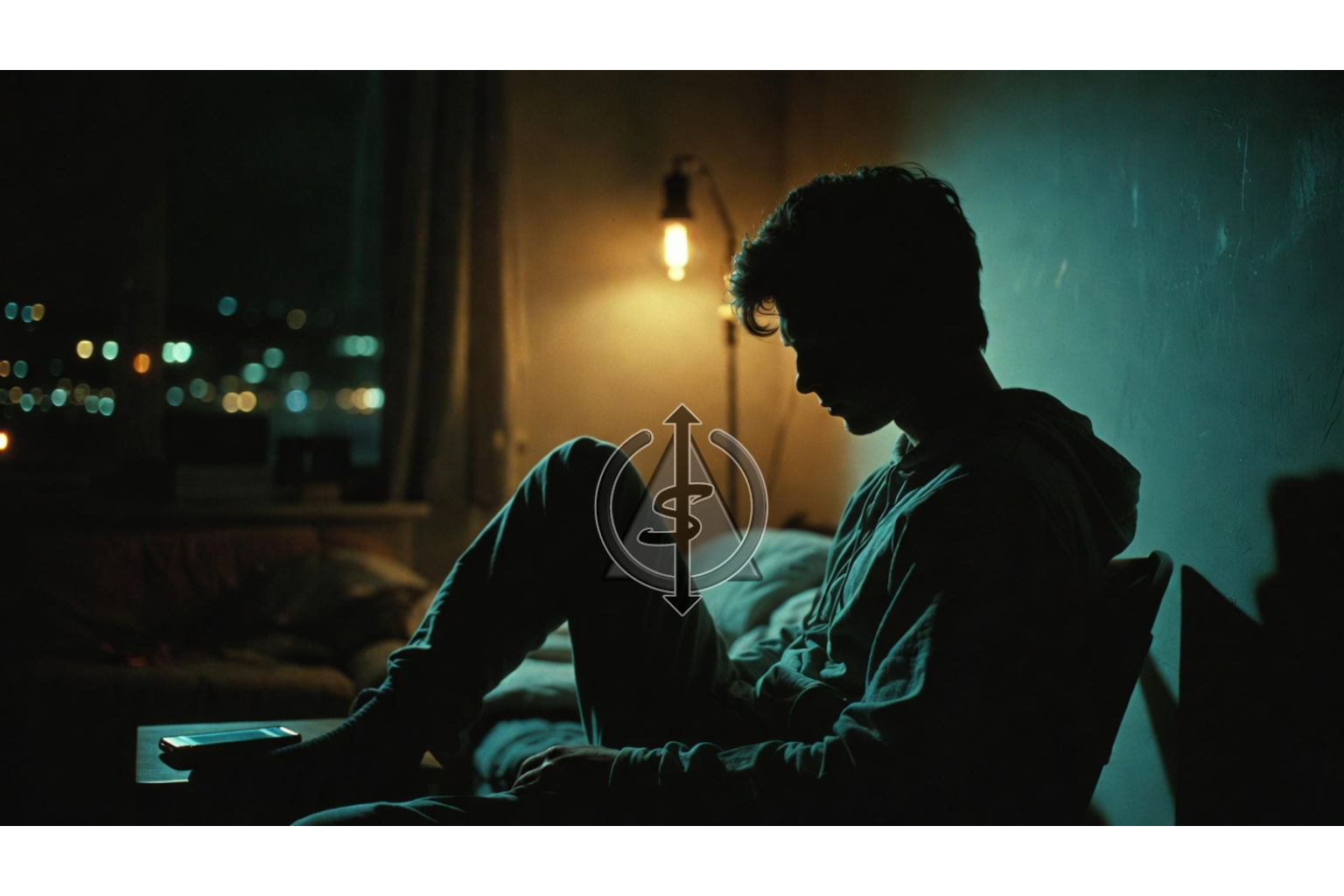 Person sitting calmly in a softly lit room with phone face down beside them, symbolizing quiet refusal to settle and real self-love.