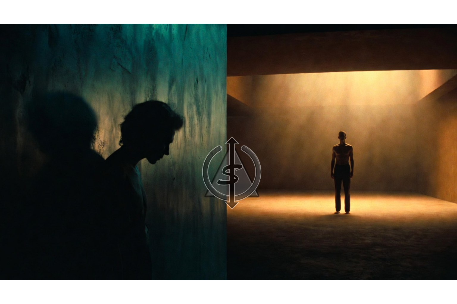 Same person shown first shrinking in a dim corner, then standing tall in the center of a bright room, symbolizing healing from fear and taking up the space you were always owed.