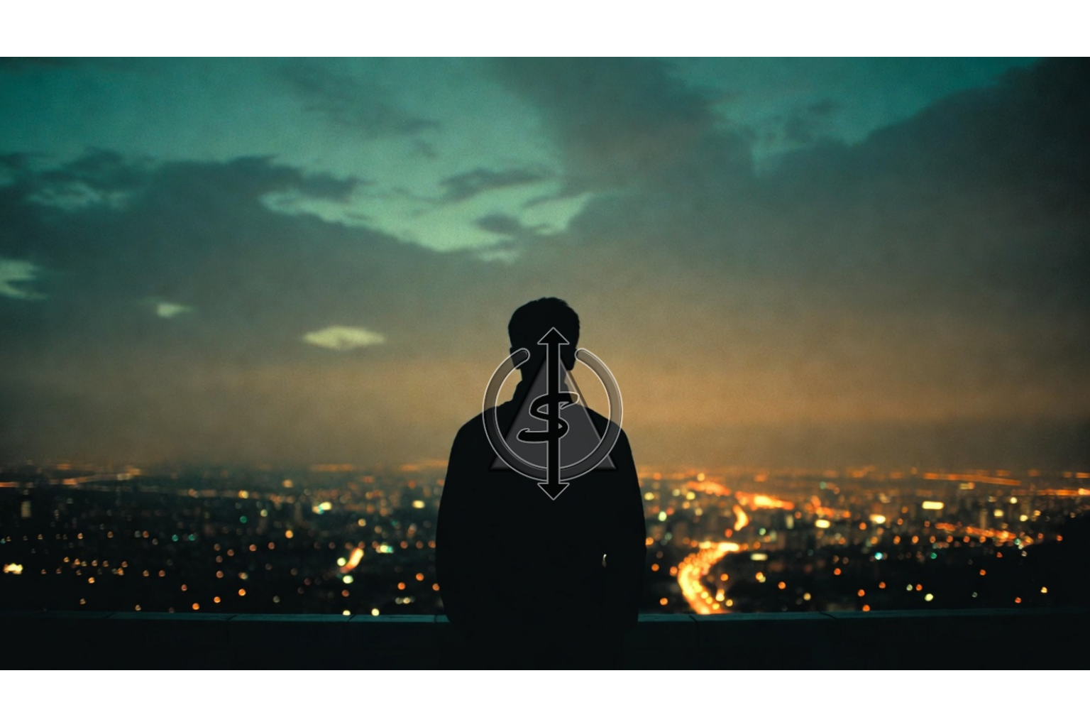 Person standing calmly on a hill above a distant city at dusk, facing away from the noise, representing choosing personal peace even when others call it selfish. ​