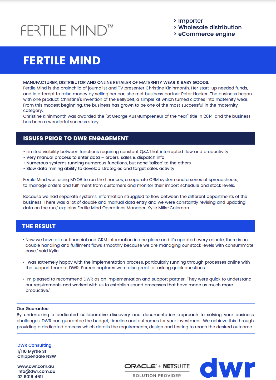 Improved inventory management and scalability with NetSuite.