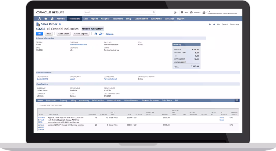NetSuite Advanced Order Management
