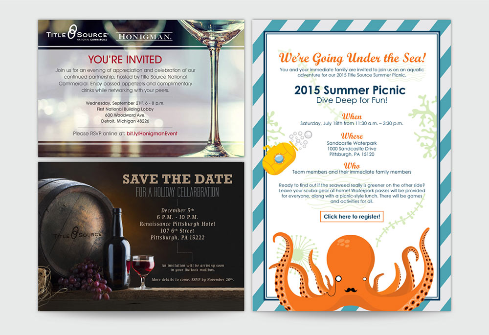 Various invitations