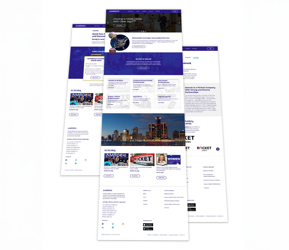 Website landing pages