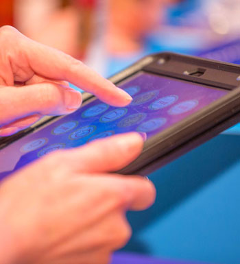 Person using tablet