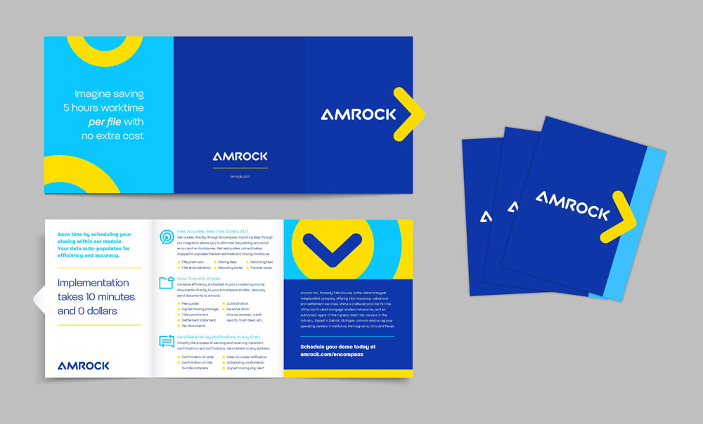 Tri-fold brochure open