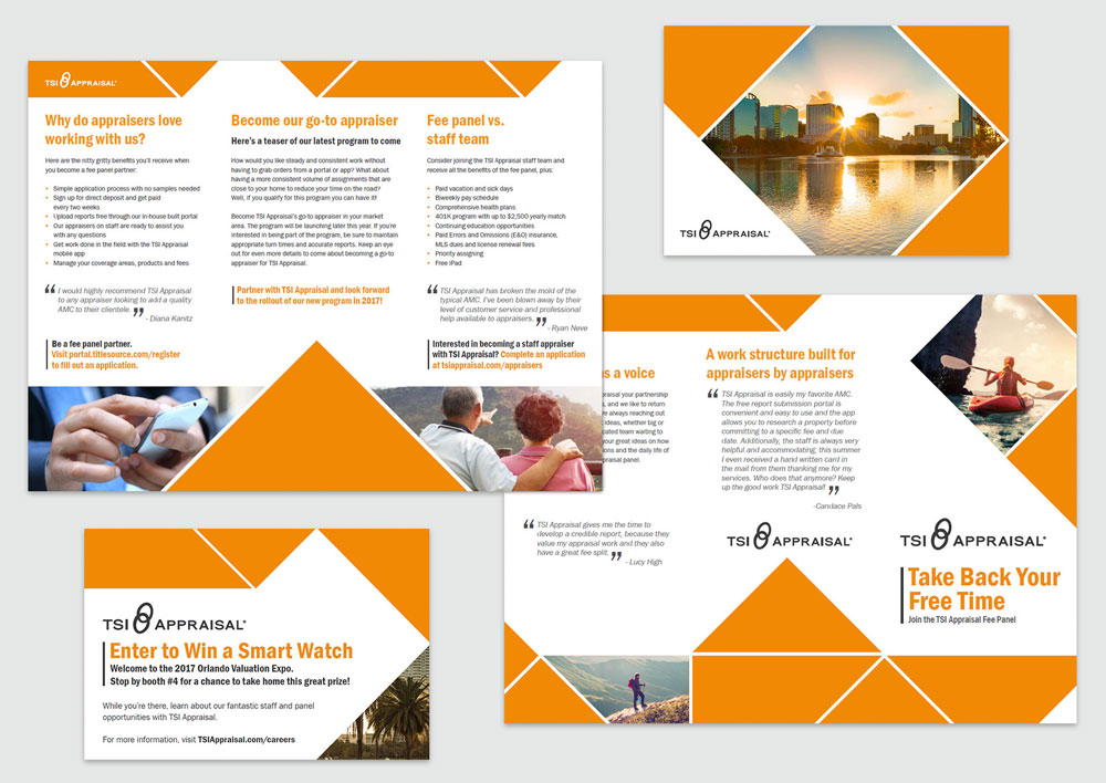 Tri-fold brochure and card handout