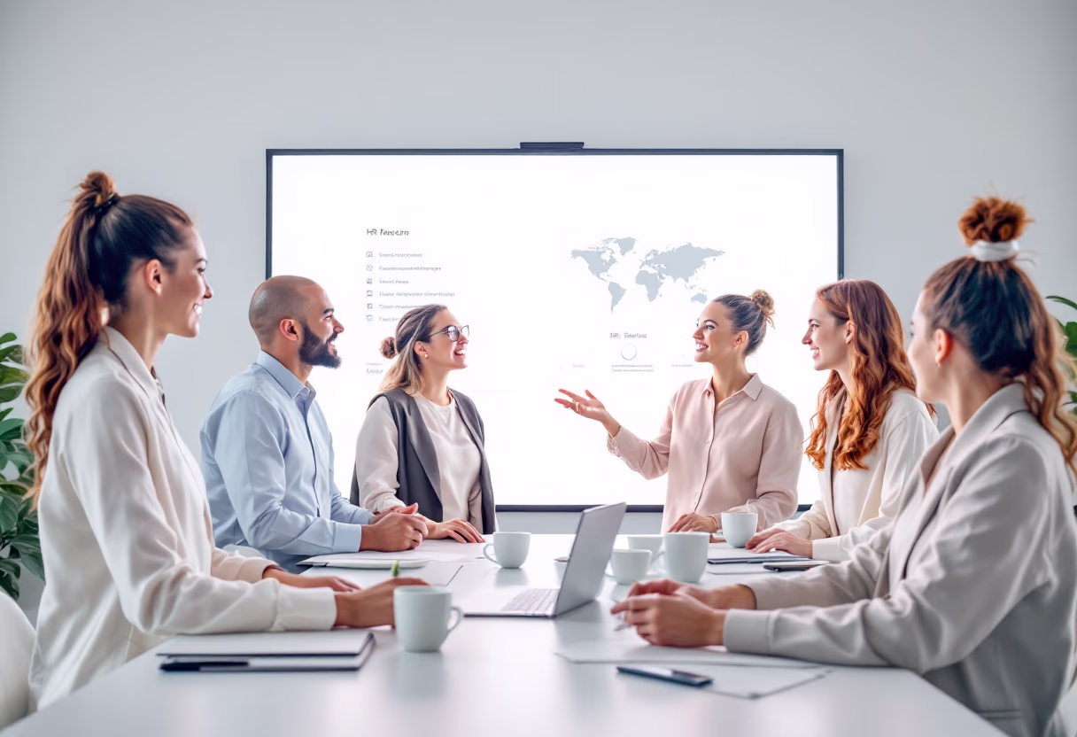 image of team discussion (for a hr tech)