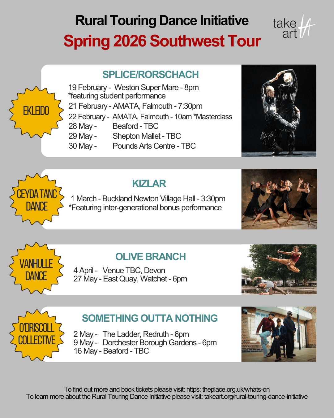 Rural Touring Dance Initiative 2026 Spring Programme