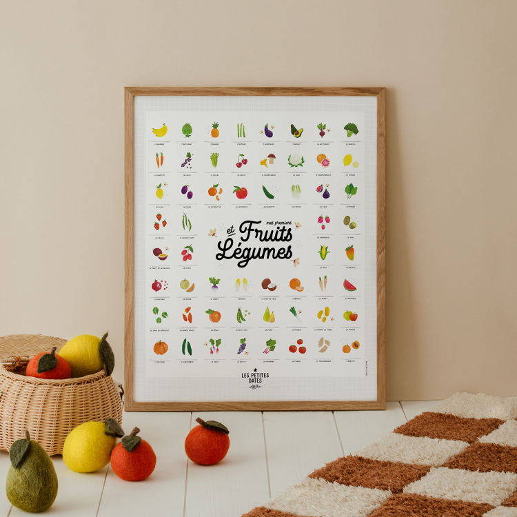 Affiche à tamponner mes premiers fruits et légumes