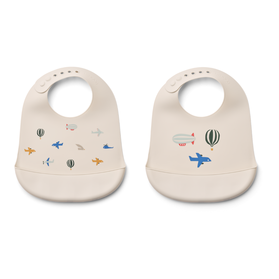 Lot de 2 bavoirs en silicone Tilda