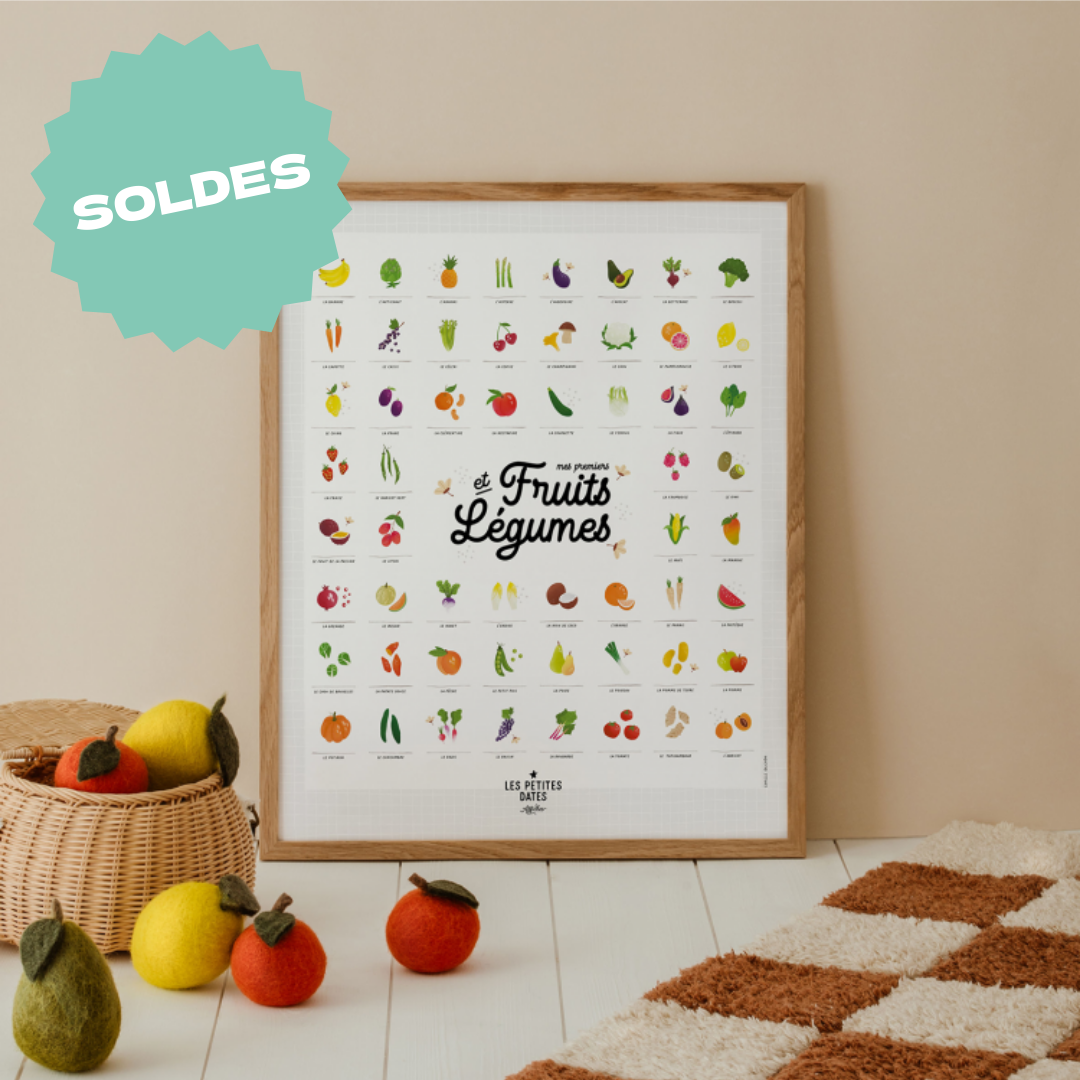 Affiche à tamponner mes premiers fruits et légumes