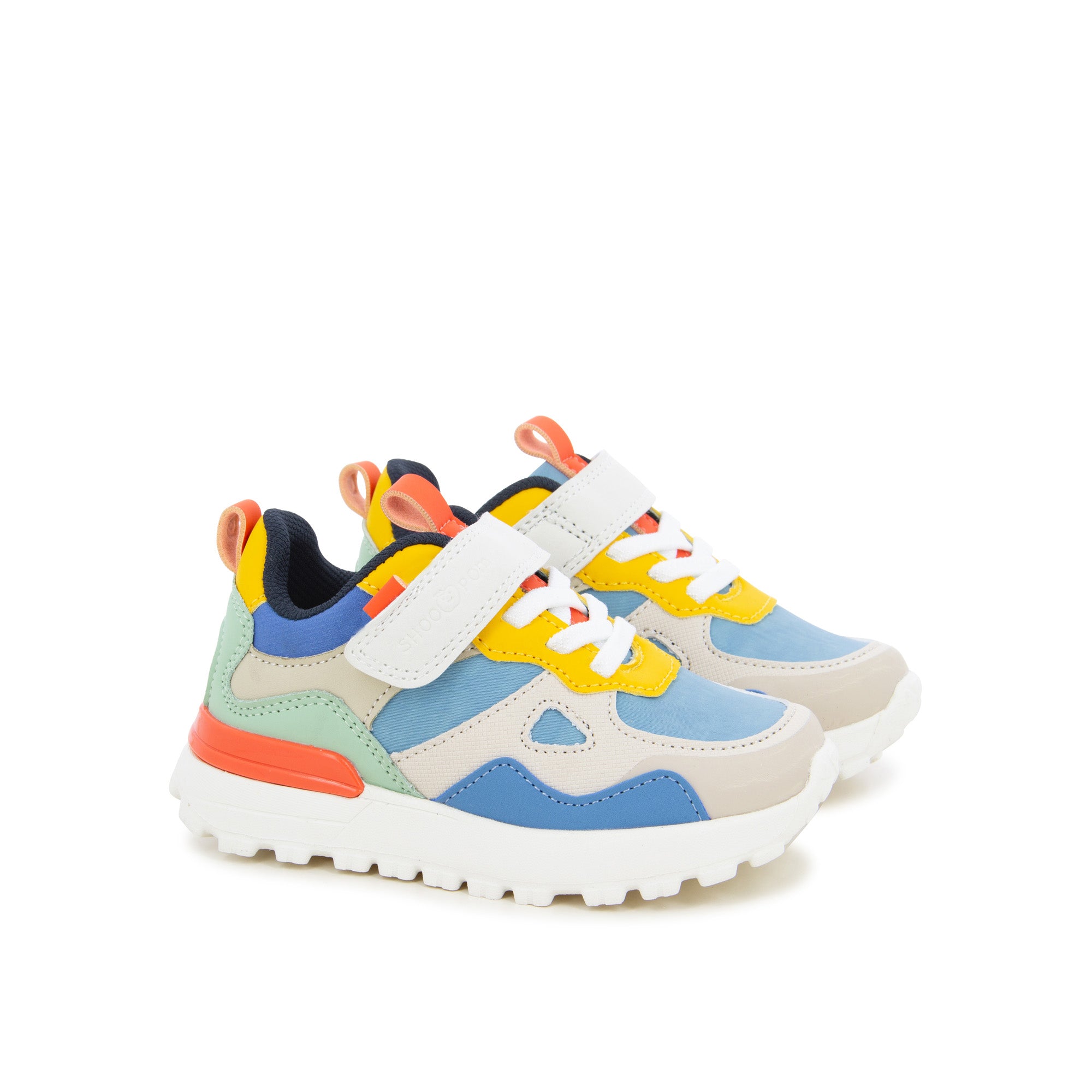 Baskets Joggy scratch - blue almond yellow