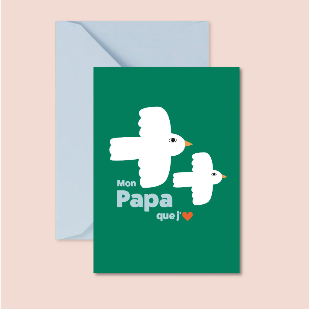 Carte mon papa que j'aime