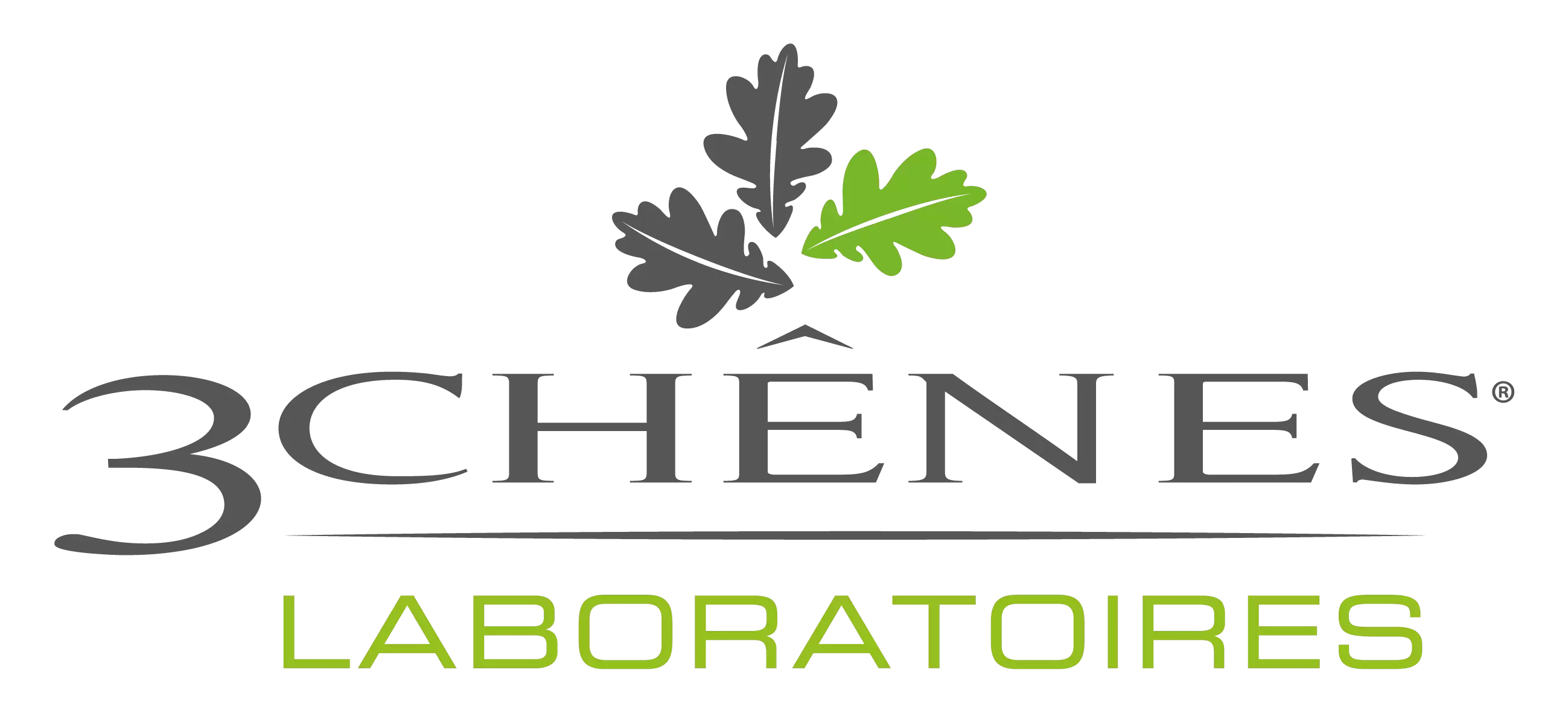 Logo des Laboratoires 3Chênes avec des feuilles de chêne stylisées