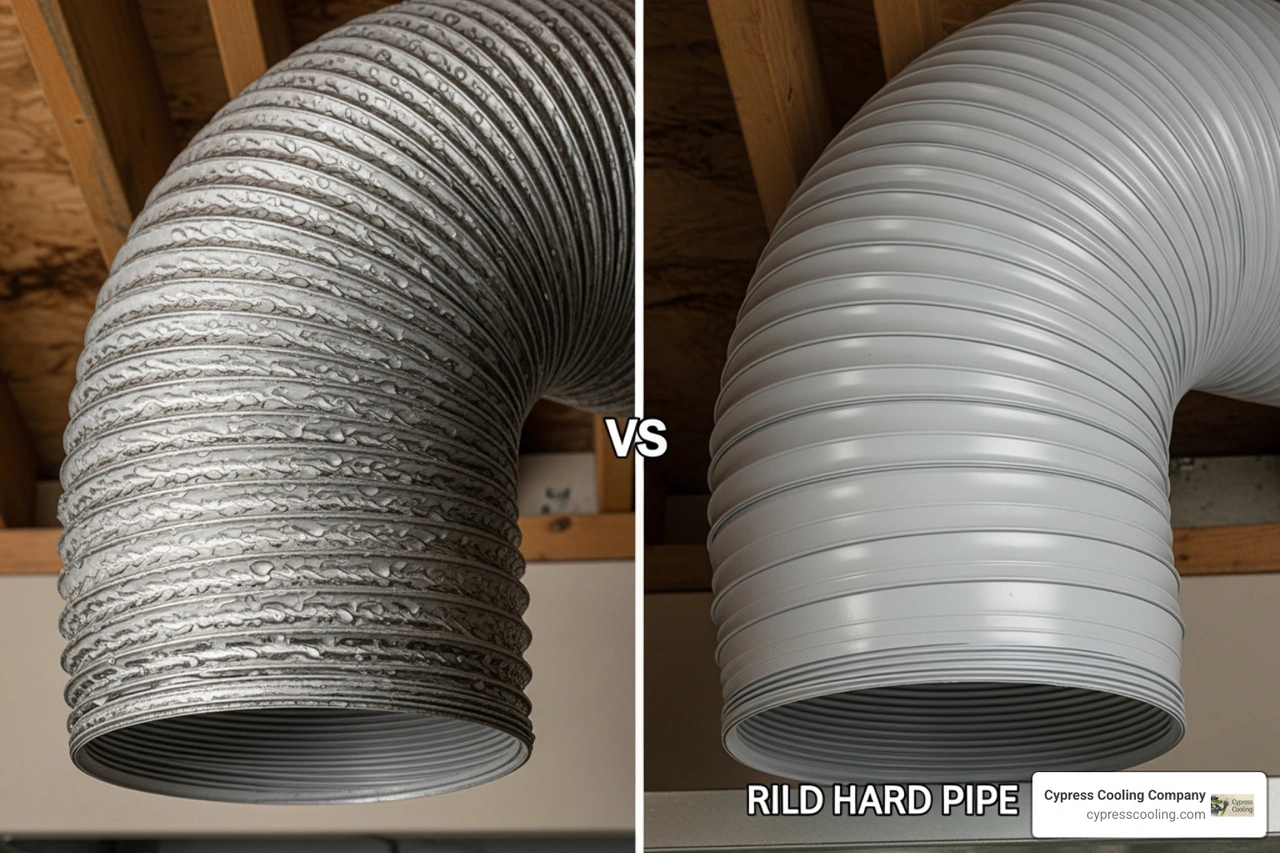 All About Flex Duct vs Hard Pipe for Louisiana Climate