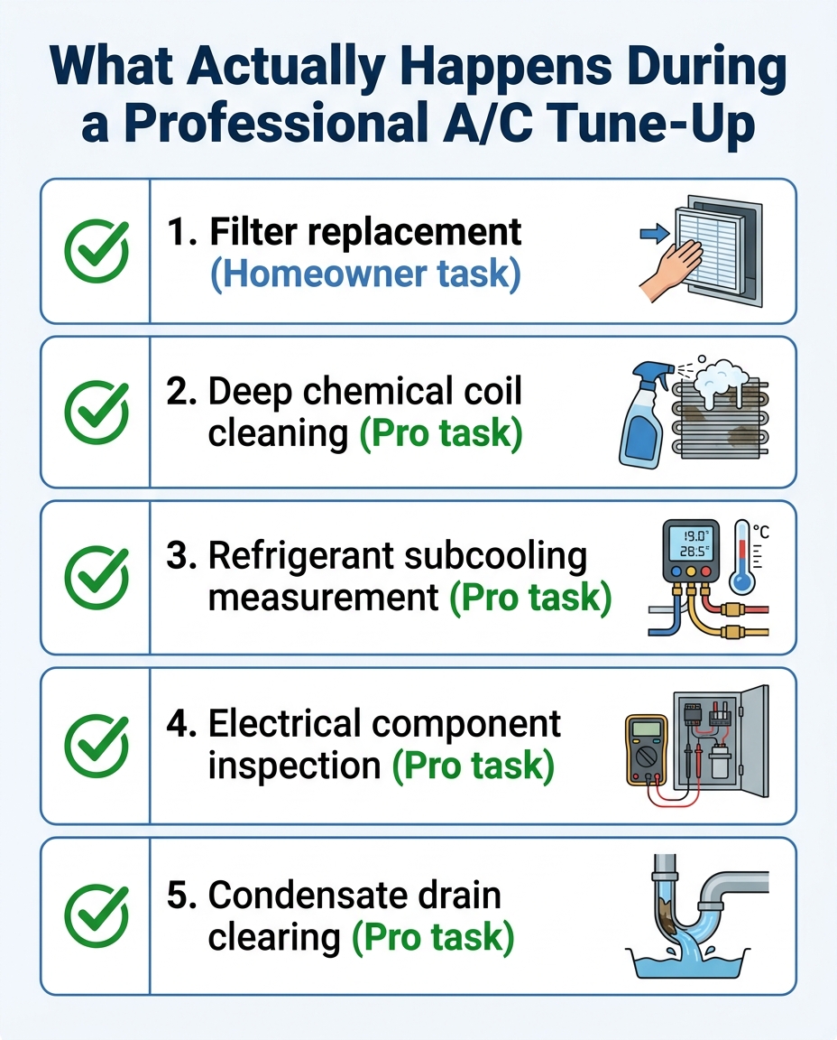 What Actually Happens During a Professional A/C Tune-Up