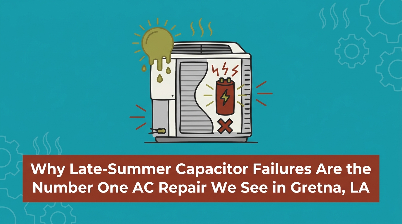 Why Late-Summer Capacitor Failures Are the Number One AC Repair We See in Gretna